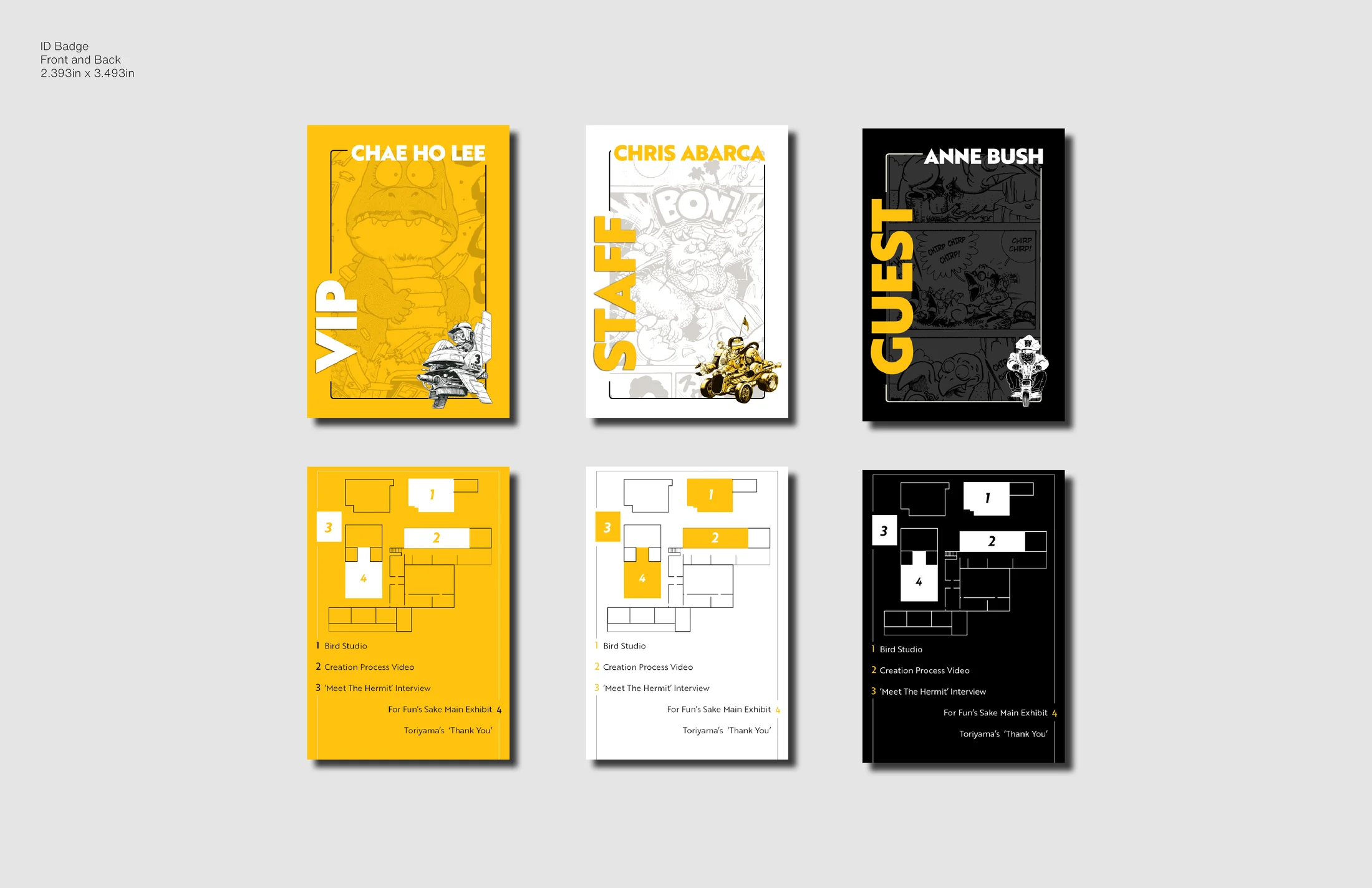 For Fun's Sake invitation and credential presentation.