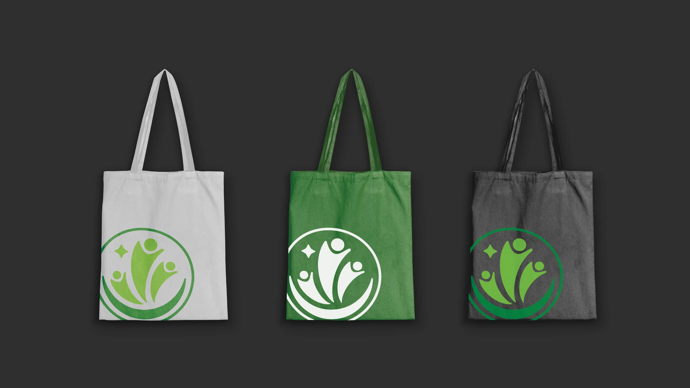 Reproductive Justice Fund tote bag color studies.