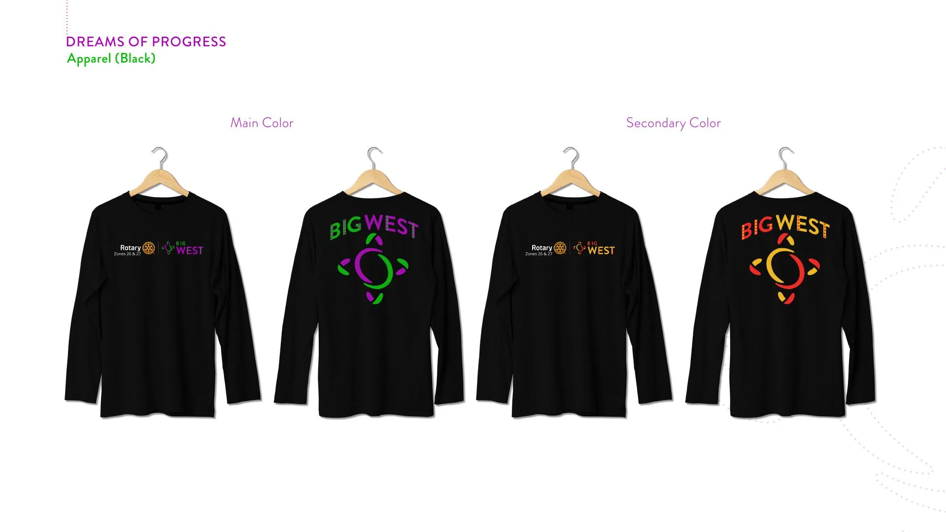 Big West black apparel options from the event presentation.