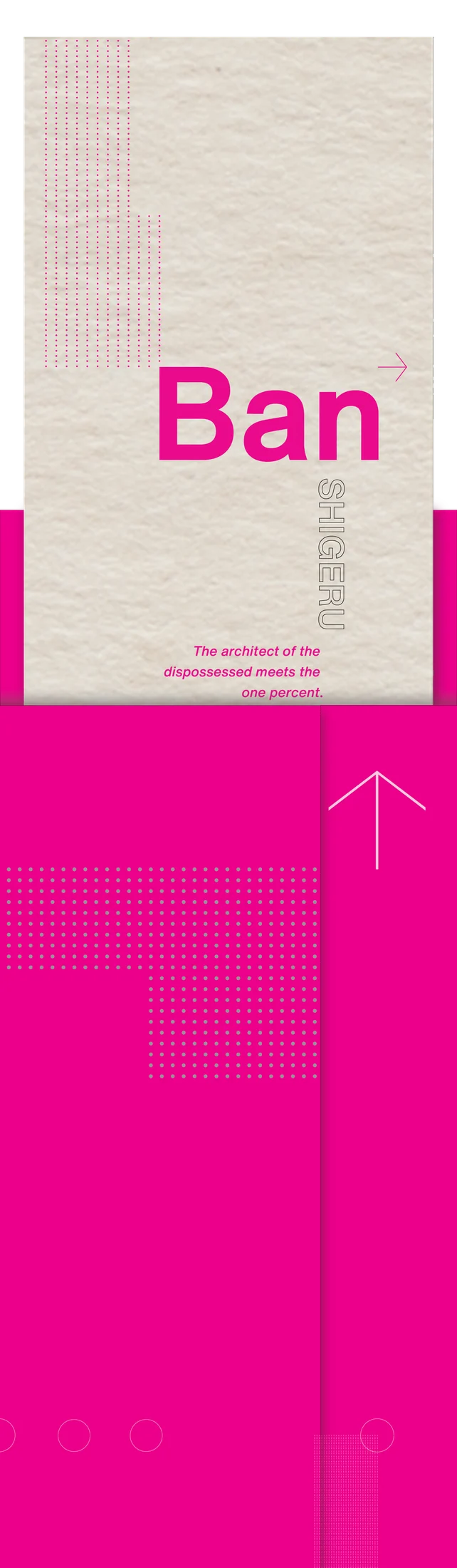 Tall Paper Palaces booklet mockup in magenta and white.